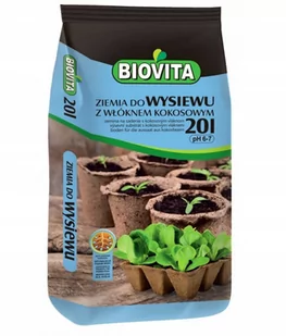Ziemia Podłoże Do Wysiewu Z Włóknem Kokosowym 20L - Ziemia ogrodowa - miniaturka - grafika 1