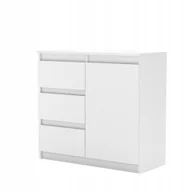 Komoda Biala z szufladami Pojemna Szafka Aga 80cm Meble do Salonu