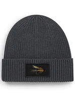 Czapki damskie - Czapka zimowa beanie wędkarska dla wędkarza na ryby na prezent "March Brown" Graphite Grey - miniaturka - grafika 1