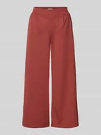 Spodnie damskie - Spodnie materiałowe o szerokim kroju z dodatkiem wiskozy model ‘Kate’ - miniaturka - grafika 1