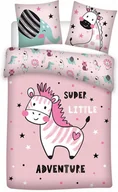 Pościel dla dzieci - Dziecięca Różowa Pościel Zebra Zwierzęta 140x200 - miniaturka - grafika 1