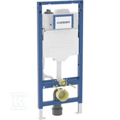 Stelaże i zestawy podtynkowe do WC - Stelaż podtynkowy Geberit Duofix do wiszących misek WC, 120 cm, ze spłuczką podtynkową Sigma 12 cm, ze spłukiwaniem higienicznym HS30, dwa przyłącza - miniaturka - grafika 1