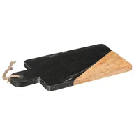 Deski do krojenia - Secret de Gourmet Deska do krojenia GEOM HYGGE 15 x 30 cm marmur czarna - miniaturka - grafika 1