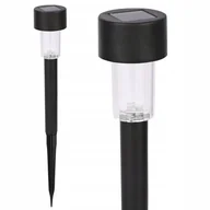 Lampy ogrodowe - Lampa Solarna LED SŁUPEK OGRODOWY WBIJANY Czarny - miniaturka - grafika 1