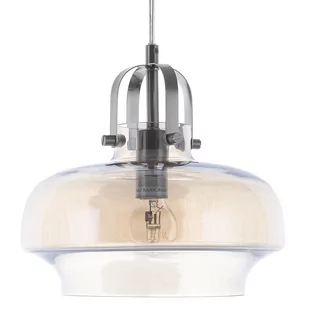 Beliani Lampa wisząca szklana bursztynowa WILTZ - Lampy sufitowe - miniaturka - grafika 1