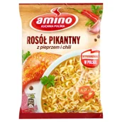 Zupy w płynie - Amino Zupa błyskawiczna rosół pikantny z pieprzem i chilli 58 g - miniaturka - grafika 1
