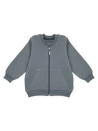 Bluzy dla chłopców - Chłopięca bluza bomberka ze stójką szara Nicol,r.86 - miniaturka - grafika 1