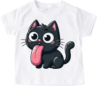 Koszulki dla dziewczynek - koszulka z kotem dla dziecka wzór kotEK150 - miniaturka - grafika 1