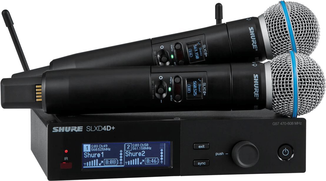 Mikrofon Shure SLXD24D+E/B58 Podwójny system bezprzewodowy z kapsułami Beta 58