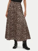 Spódnice - Vila Spódnica maxi Valencia 14106880 Brązowy Regular Fit - miniaturka - grafika 1