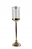 Lampiony i znicze - Świecznik Glamour Lampion Złoty 43 cm - miniaturka - grafika 1