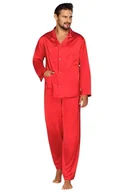 Piżamy męskie - Piżama męska satynowa Lukas czerwona L - miniaturka - grafika 1