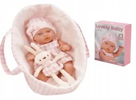 Lalki dla dziewczynek - Lalka Niemowlak Z Przytulanką W Nosidełku Ozdobny Karton Idealny Na Prezent - miniaturka - grafika 1
