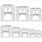 Rękodzieło - TEMU Szablon Łap, 8szt. Duże Szablony Łap Psa do Malowania, Urocze Szablony Odcisków Łap Niedźwiedzia i Kota, Wielokrotnego Użytku, Plastikowe - miniaturka - grafika 1