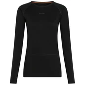 Koszulki sportowe damskie - Damska koszulka Icebreaker Women Merino 200 ZoneKnit LS Crewe Rozmiar: L / Kolor: czarny - miniaturka - grafika 1