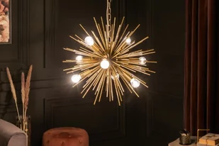 Invicta Lampa wisząca Beauty 2 złota Invicta 40826 - Lampy sufitowe - miniaturka - grafika 1