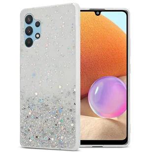 Pokrowiec Do Samsung Galaxy A32 4G Etui w Przezroczysty z Brokatem Glitter Obudowa Case Cover TPU Cadorabo - Etui i futerały do telefonów - miniaturka - grafika 1