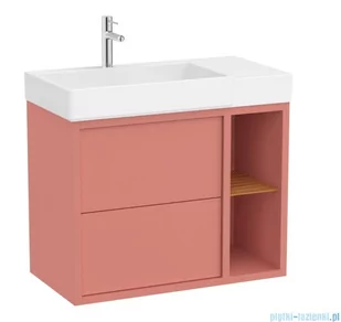 Roca Tura Unik zestaw szafka z umywalką lewa 80x43x60 TERAKOTA A852028560 - Szafki łazienkowe - miniaturka - grafika 1