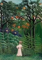 Plakaty - Plakat Henri Rousseau tropikalna dżungla kobieta w lesie - miniaturka - grafika 1