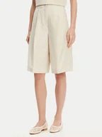 Spodenki damskie - United Colors Of Benetton Bermudy 45BVD9026 Beżowy Relaxed Fit - miniaturka - grafika 1