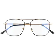 Okulary korekcyjne, oprawki, szkła - Okulary pilotki zerówki filtr Blue Light do komputera 2560-2 - miniaturka - grafika 1