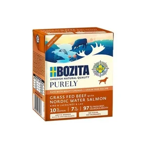 BOZITA Purely wołowina z łososiem pasztecik z kawałkami mięsa 370g - Mokra karma dla psów - miniaturka - grafika 1
