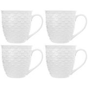 Kubki - Orion Kubek ceramiczny z uchem do picia kawy herbaty napojów biały zestaw kubków 580 ml 4 szt. - miniaturka - grafika 1