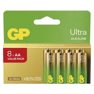 Bateria alkaliczna, AA (LR6), AA, 1.5V, GP, blistr, 8-pack, ULTRA - Baterie i akcesoria - miniaturka - grafika 1