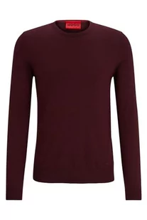 HUGO Sweter męski z dzianiny, Dark Red604, XL - Swetry męskie - miniaturka - grafika 1