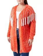 Swetry damskie - nascita Damski kardigan szenilowy 19025229-NA03, pomarańczowy, M/L, pomarańczowy, M-L - miniaturka - grafika 1
