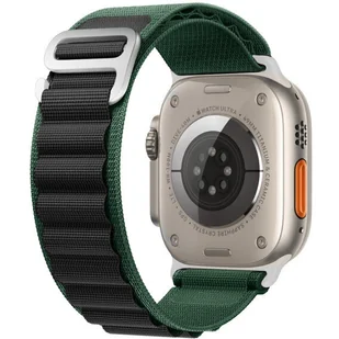 Pasek do zegarka Apple Watch Alpine 42/44/45/49mm czarno-zielony Rhinocell - Akcesoria do smartwatchy - miniaturka - grafika 1