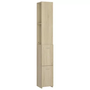 vidaXL vidaXL Szafka łazienkowa dąb sonoma 25x25x170 cm płyta wiórowa 808434 - Szafki łazienkowe - miniaturka - grafika 1