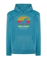 Bluzy męskie - Bluza z kapturem Koń Piękno Kolory Zachód Podróż Niebieska M - miniaturka - grafika 1