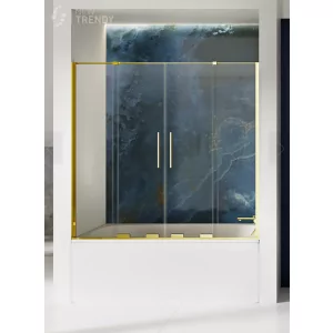 New Trendy EXK-4311 PARAWAN NAWANNOWY SMART LIGHT GOLD 130x150 CZYSTE 8mm ACTIVE SHIELD - Parawany nawannowe - miniaturka - grafika 1