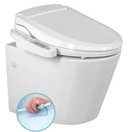 Miski WC - SAPHO Miska wisząca WC PACO RIMLESS z elektronicznym bidetem z deską BLOOMING EKO PLUS 36x53 cm kolor BIAŁY NB-1160D-2 - miniaturka - grafika 1