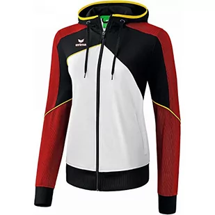 Erima Damska kurtka treningowa Premium ONE 2.0 z kapturem, biały/czarny/czerwony/żółty, 48 1071832 - Kurtki damskie - miniaturka - grafika 1