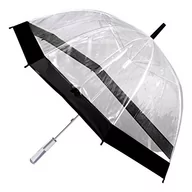 Parasole - Parasol przeciwdeszczowy w kształcie kopuły, 90 cm, biały/czarny/różowy/liliowy - miniaturka - grafika 1