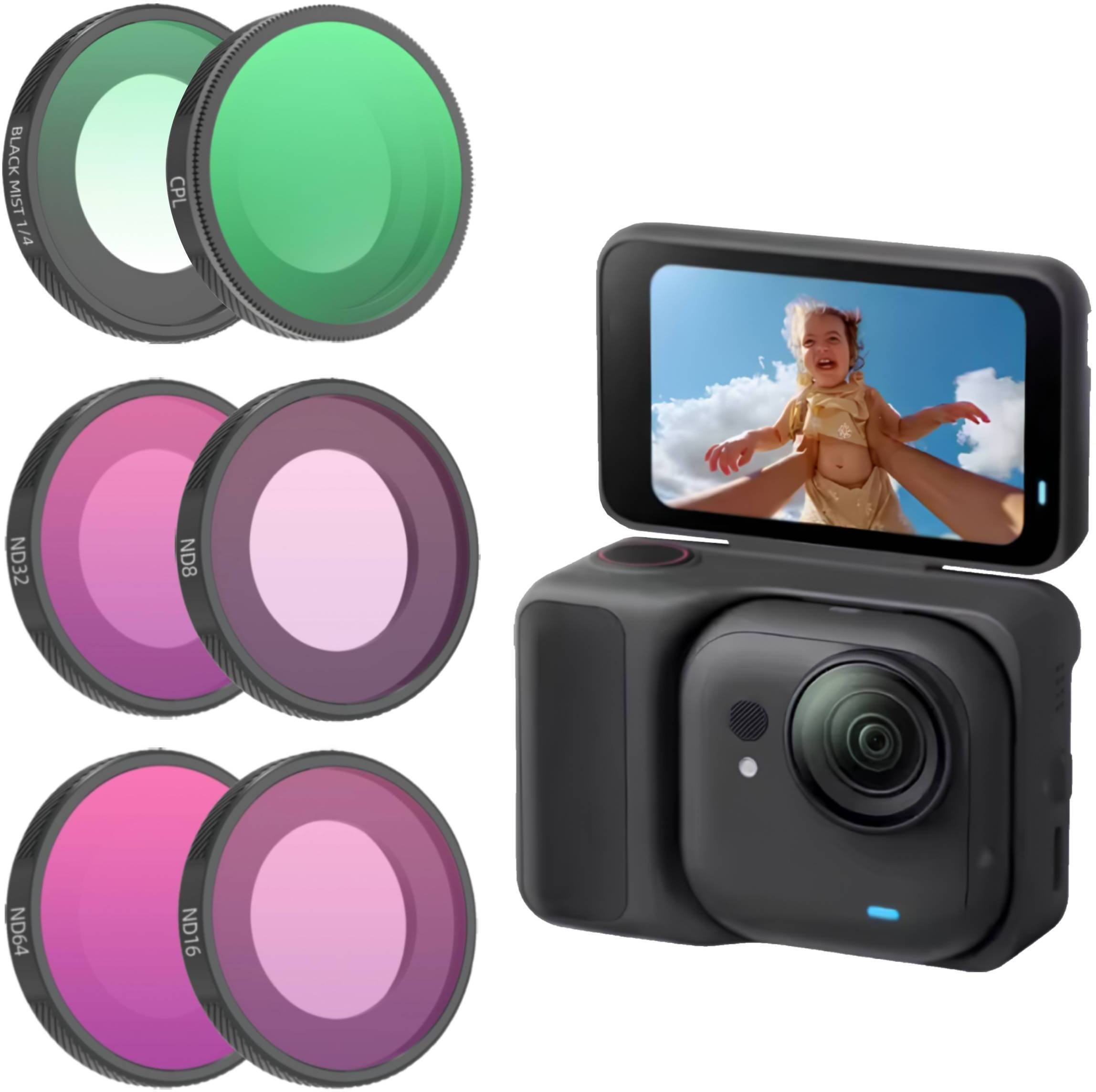 Filtr SunnyLife ZESTAW 6 FILTRÓW DO KAMERY INSTA360 GO ULTRA - CPL / ND8/16/32/64 / BLACK MIST 1/4