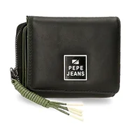 Portfele - Pepe Jeans BEA Portfel Czarny 10x8x3 cms Skóra syntetyczna, czarny, Billetero con Monedero, Portfel z portfelem - miniaturka - grafika 1