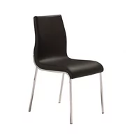 Krzesła - Czarne Krzesło Tapicerowane Ekoskórą  4052 Angel Cerda - miniaturka - grafika 1