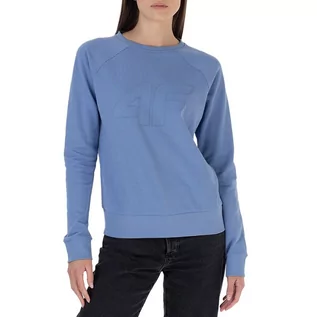Bluzy sportowe damskie - Bluza 4F H4Z22BLD35032S - niebieska - grafika 1
