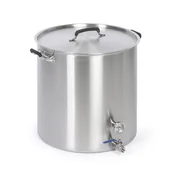 Zestawy garnków i patelni - Garnek ze stali nierdzewnej z wylewką, 500 x 500 mm, 98 l - miniaturka - grafika 1