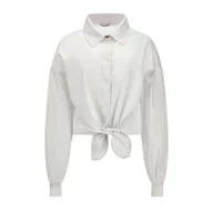 Koszule damskie - Damska Koszula GUESS LS DEA BOWED SHIRT W4RH59WE2Q0-G011 – Biały - miniaturka - grafika 1