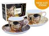 Filiżanki - Kpl. 2 filiżanek ze spodkami - G. Klimt - Poca?Θunek (kremowe i br??zowe t?Θo) (CARMANI) - miniaturka - grafika 1