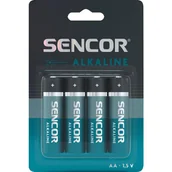 Baterie i akcesoria - Bateria alkaliczna, AA (LR6), AA, 1.5V, Sencor, blistr, 4-pack - miniaturka - grafika 1