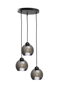 KET Loftowa LAMPA wisząca KET1245 skandynawska OPRAWA szklany ZWIS kaskada czarna złota KET1245 - Lampy sufitowe - miniaturka - grafika 4