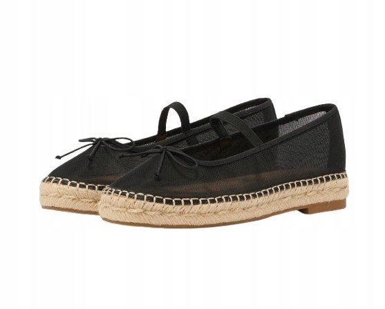 MADDEN GIRL CZARNE ESPADRYLE Z SIATECZKI Z KOKARDKĄ 42 TLA
