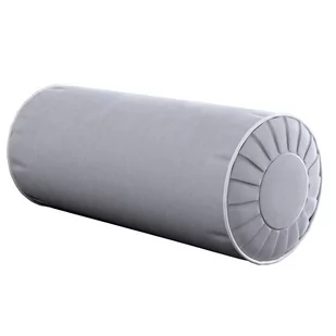 Dekoria.pl Dekoria.pl Poduszka wałek z zakładkami z lamówką srebrzysty szary 20 × 50 cm Velvet 1227-704-24 - Poduszki dekoracyjne - miniaturka - grafika 1