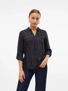 Vero Moda Bluzka w kolorze srebrno-czarnym - Bluzki damskie - miniaturka - grafika 1