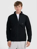 Bluzy męskie - 4F Polar ze stójką regular męski - czarny 3XL - miniaturka - grafika 1